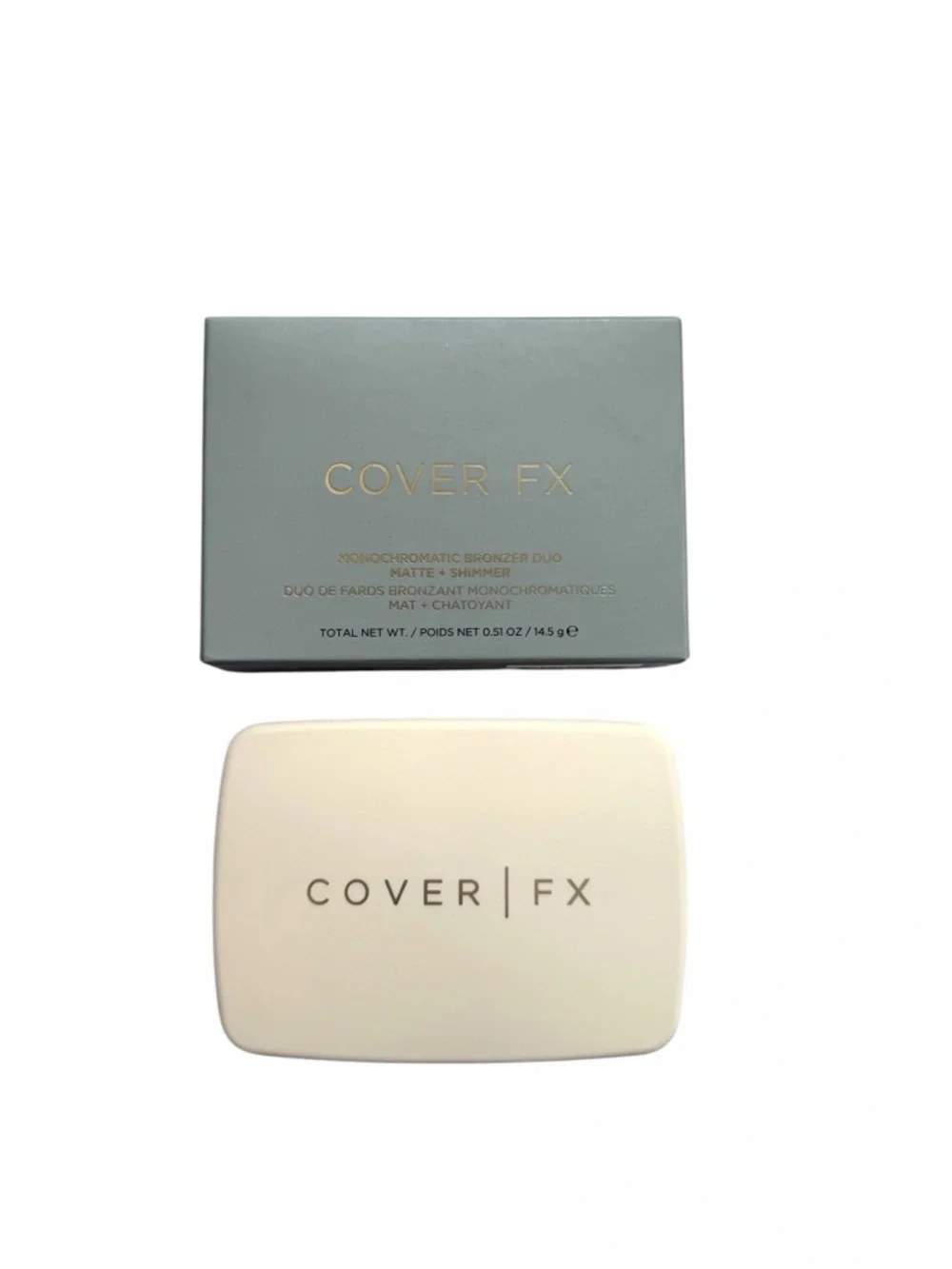 Cover FX Monochromatic Bronzer & Shimmer Duo - Suntan Bronze Full Size NEW